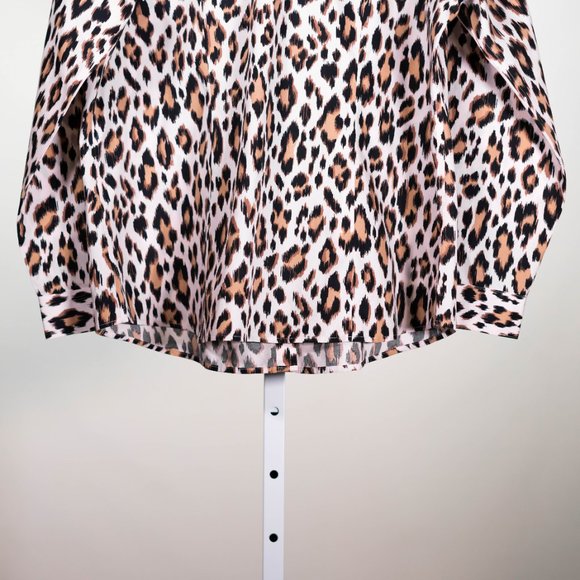 NWOT Chico's Women's Shirt Button Up Animal Cheetah Print No Iron Top 3 US XL/16 - Picture 7 of 8